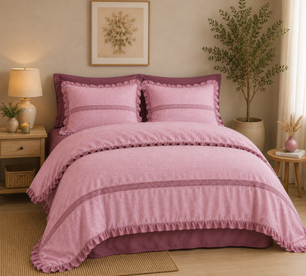 Natural Linen Flat Bed Sheet Set