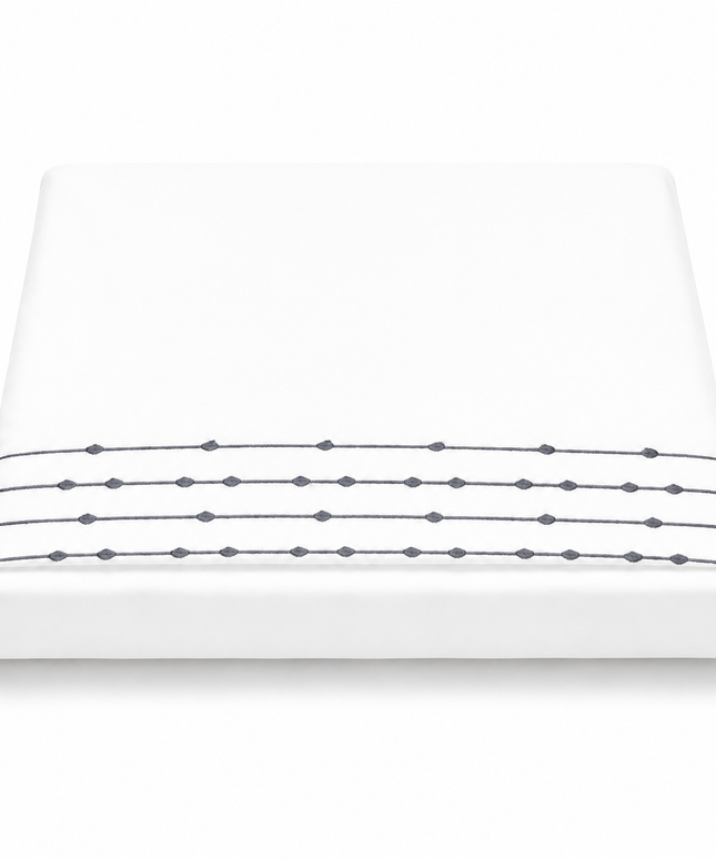 Embroidered Cotton Flat Bed Sheet Set