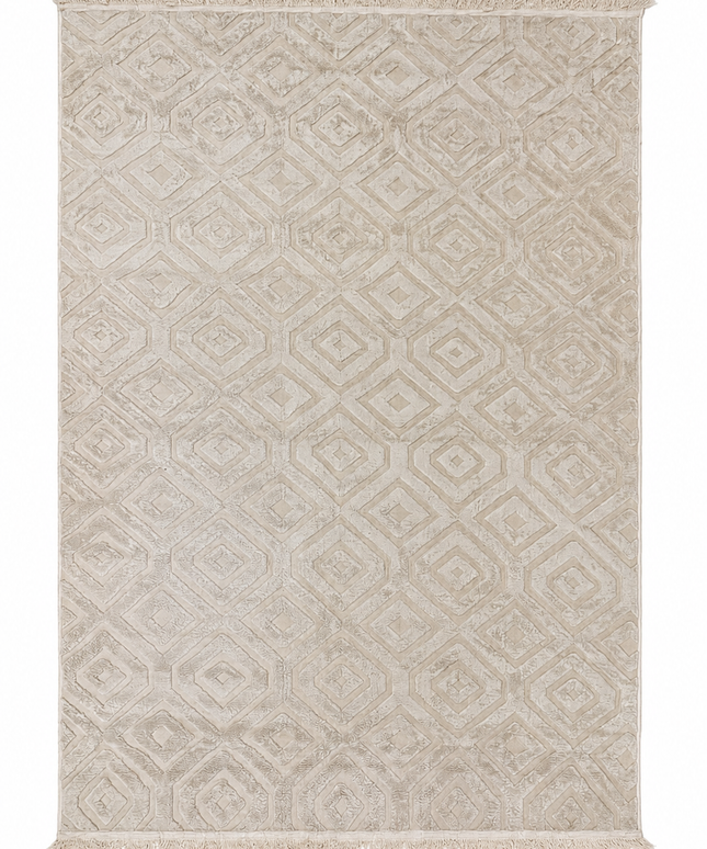 Modern Jacquard Rug Cover - Ivory/190 × 280 Cm