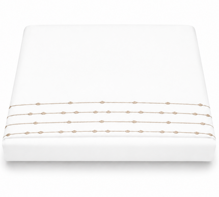 Embroidered Cotton Flat Bed Sheet Set