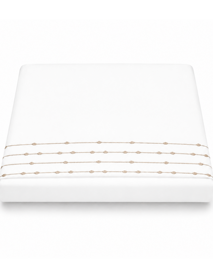 Embroidered Cotton Flat Bed Sheet Set