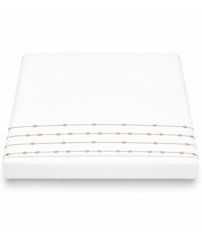 Embroidered Cotton Flat Bed Sheet Set