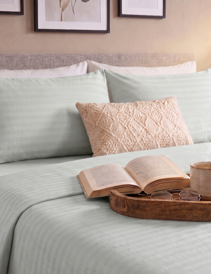 Cotton Striped Fitted Bed Sheet