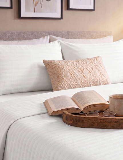 Cotton Striped Fitted Bed Sheet