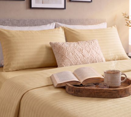 Cotton Striped Fitted Bed Sheet