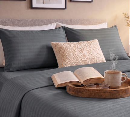 Cotton Striped Fitted Bed Sheet