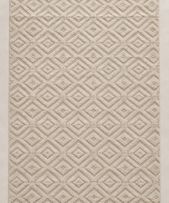 حافظة سجاد جاكارد مودرن - أوف وايت / 190 × 280 سم