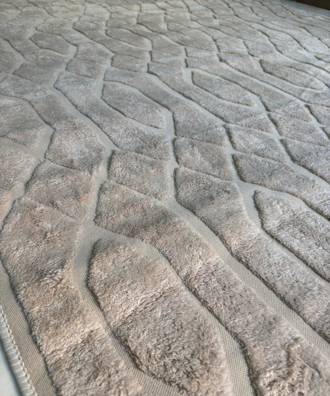 Modern Jacquard Rug Cover - Ivory/190 × 280 Cm