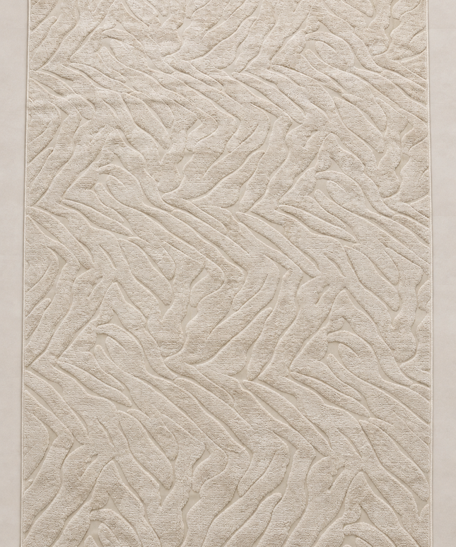 Modern Jacquard Rug Cover - Ivory/190 × 280 Cm