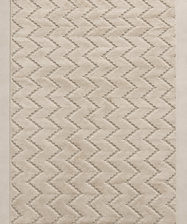 Modern Jacquard Rug Cover - Ivory/190 × 280 Cm