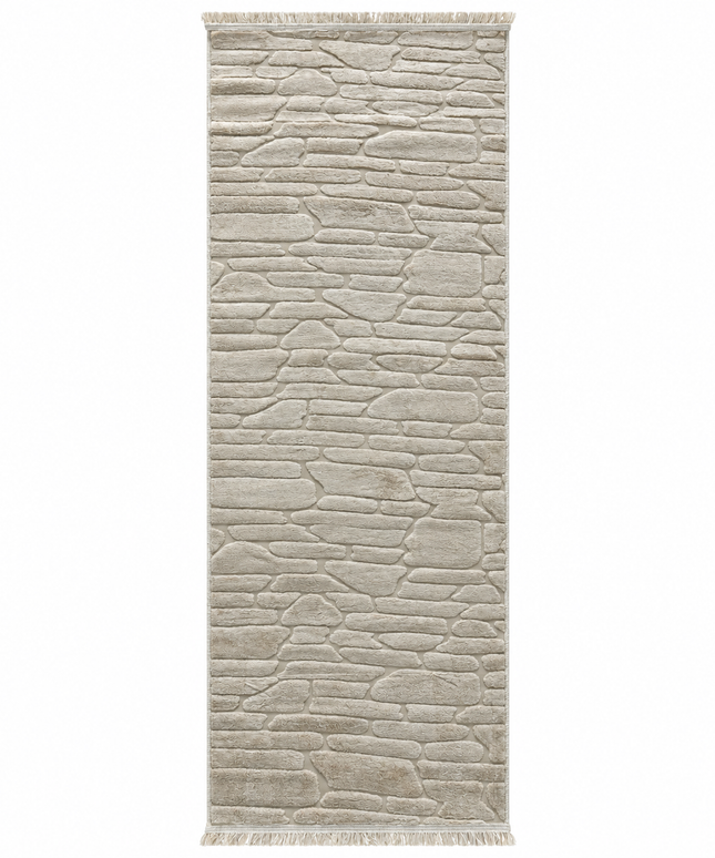 Modern Jacquard Rug Cover -Ivoy /100 × 300 Cm