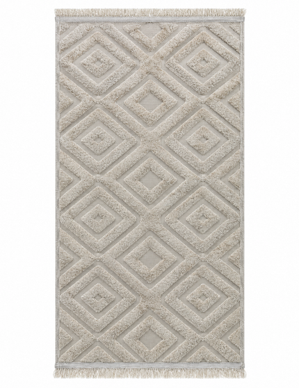Modern Jacquard Rug Cover -Ivory/100 × 200 Cm
