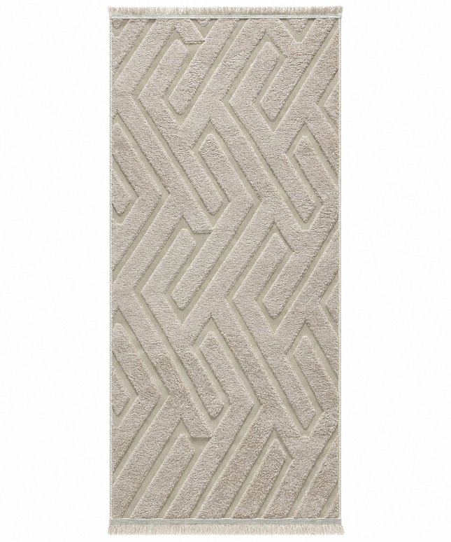 Modern Jacquard Rug Cover -Beige/100 × 200 Cm
