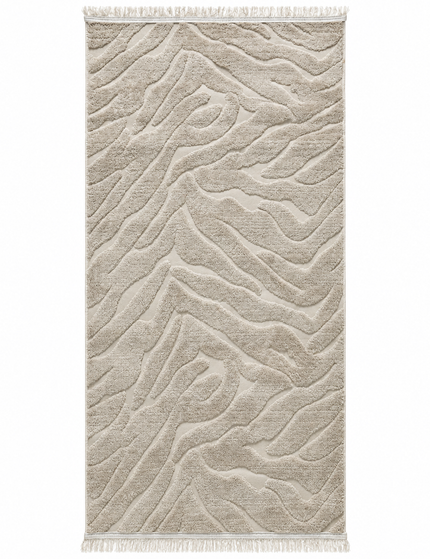 Modern Jacquard Rug Cover -Ivory/100 × 200 Cm