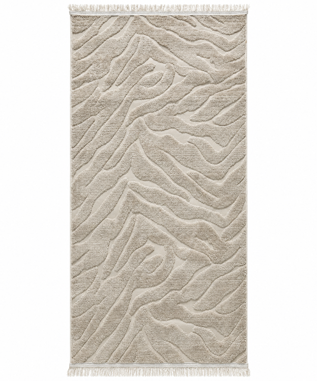Modern Jacquard Rug Cover -Ivory/100 × 200 Cm