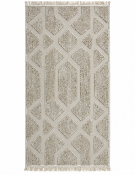 Modern Jacquard Rug Cover -Ivory/100 × 200 Cm