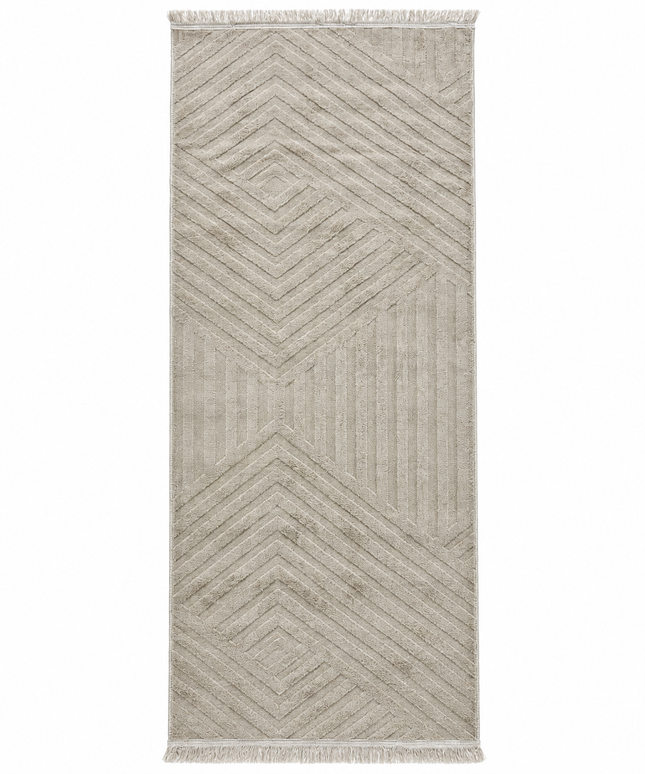 Modern Jacquard Rug Cover -Ivory/100 × 200 Cm